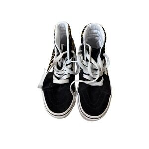 Vans Sk8-Hi‎ Leopard Black Skate Sneakers Youth Size 13.0 Shoes
